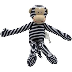 ALIMROSE Give Inspire Play Blue‎ Striped Sock Monkey